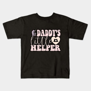 Daddy's little helper design for proud dads and sons Kids T-Shirt